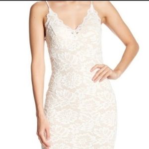 Pink Owl V-Neck Lace Midi Dress- Size M